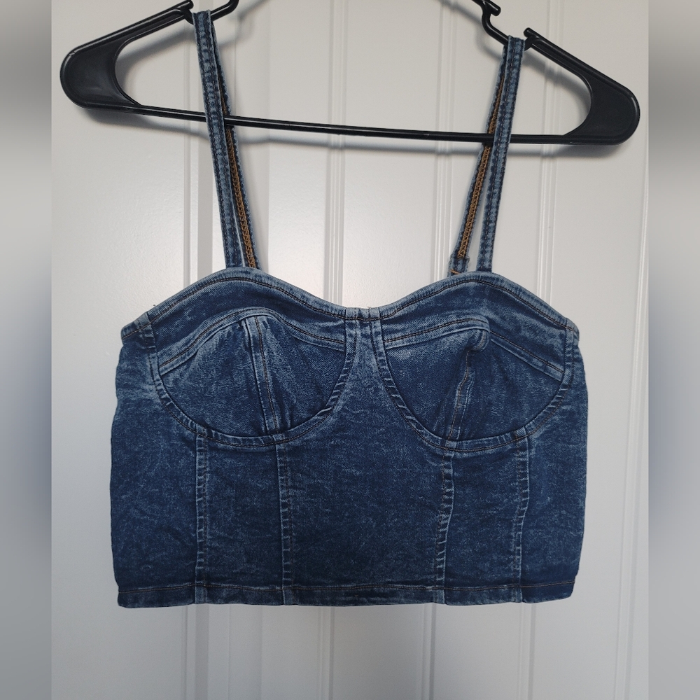 FREE WITH PURCHASE! Super soft denim crop tank